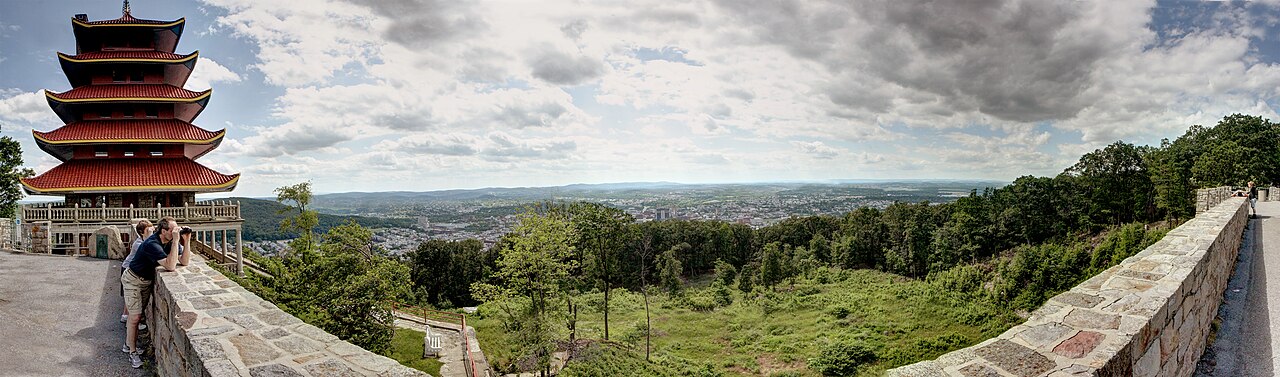 Reading and Berks County panorama from the Pagoda